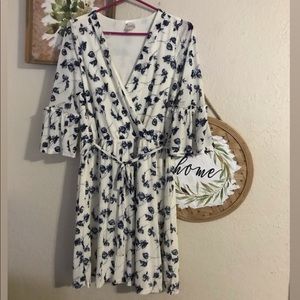 Floral wrap dress